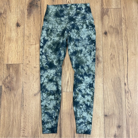 Lululemon Wunder Train Under High Rise Tight 28" Size 6 Dual Shibori Misty Moss - Picture 3 of 6